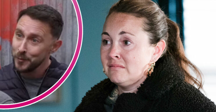 EastEnders' Stacey and, in a bubble, Shifty Shiv