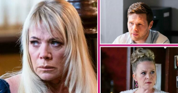 EastEnders spoilers: Comp image of Sharon, Keanu and Linda