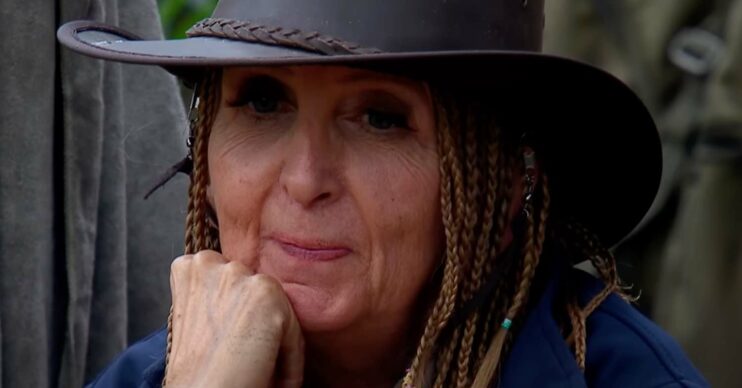 Gillian McKeith in a hat on I'm A Celebrity