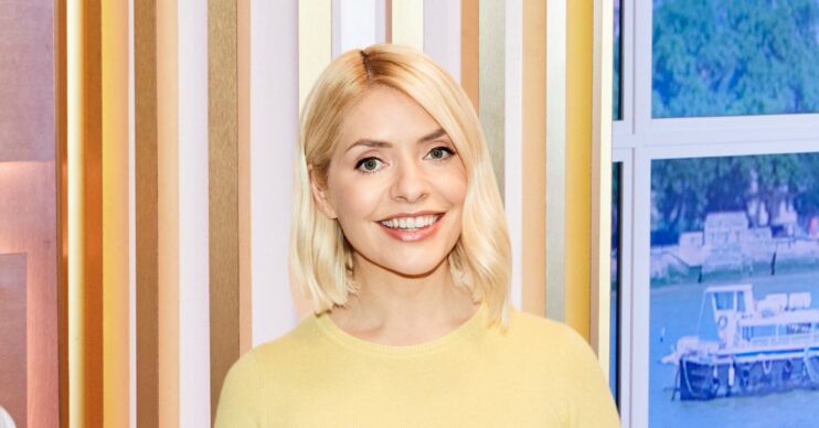 Holly Willoughby smiling in This Morning promo pic