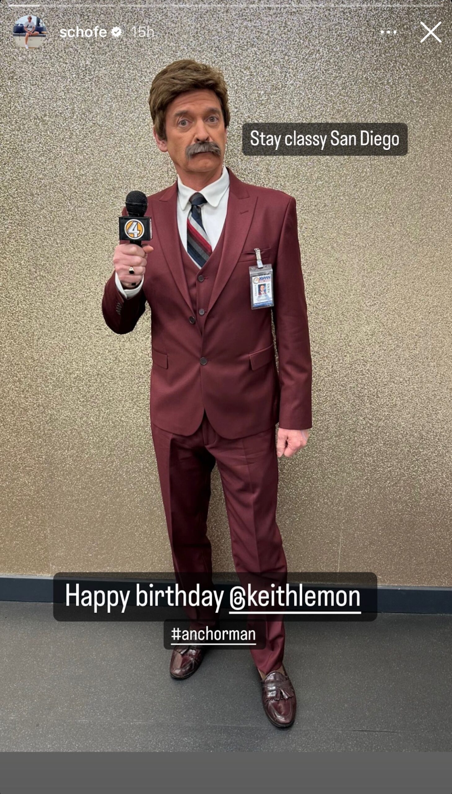 Phillip Schofield in fancy dress for a birthday party