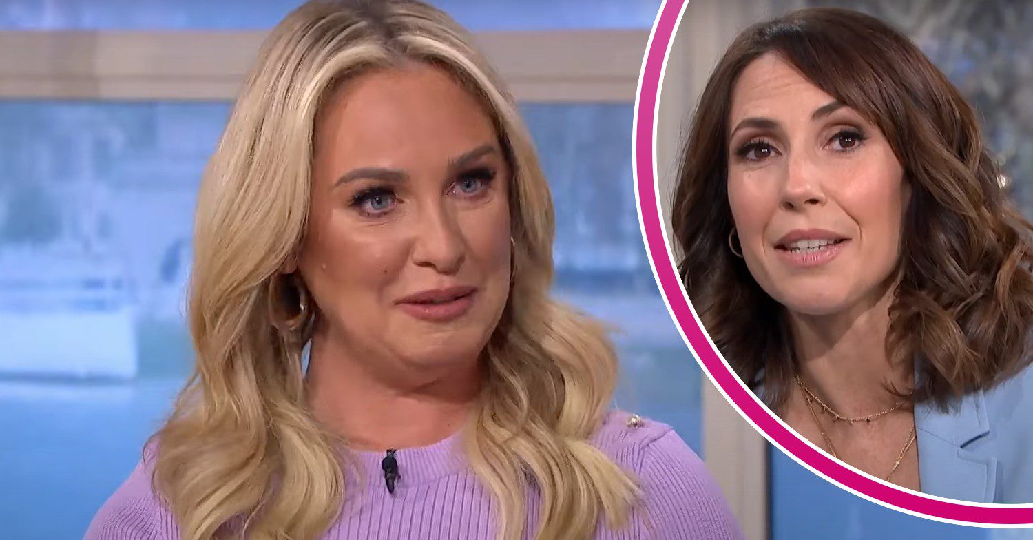 Josie Gibson tearing up and Alex Jones talking on This Morning