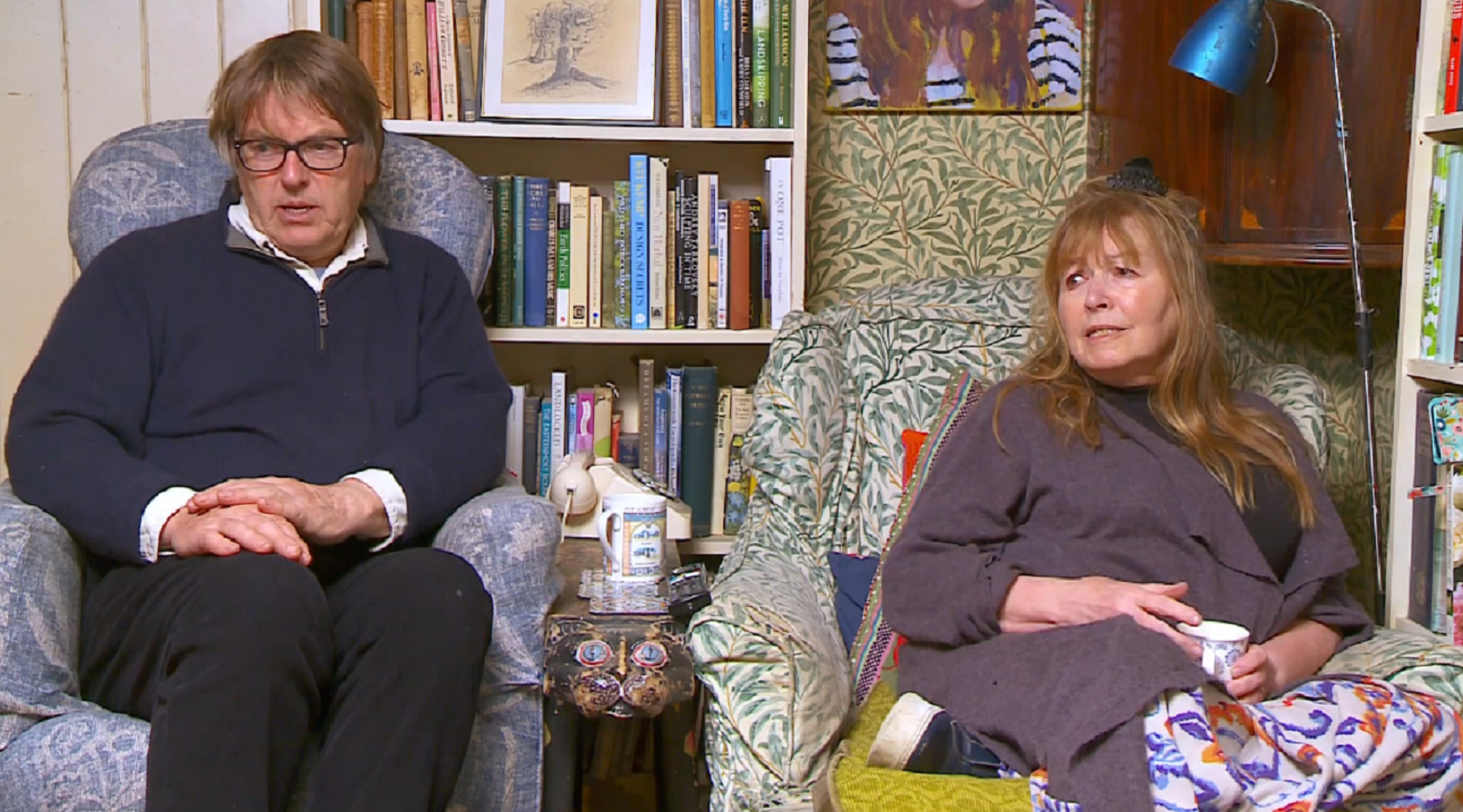 Mary on Gogglebox with Giles 