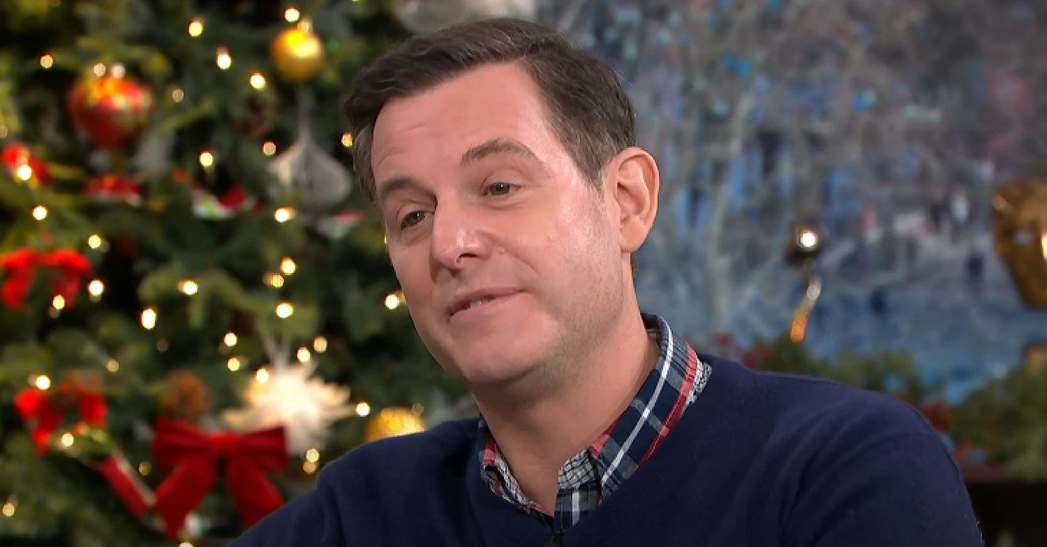 Matt Baker tilting his head and speaking on This Morning