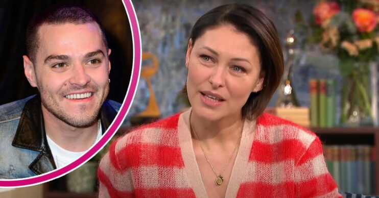 Emma Willis talking on This Morning and Matt Willis smiling
