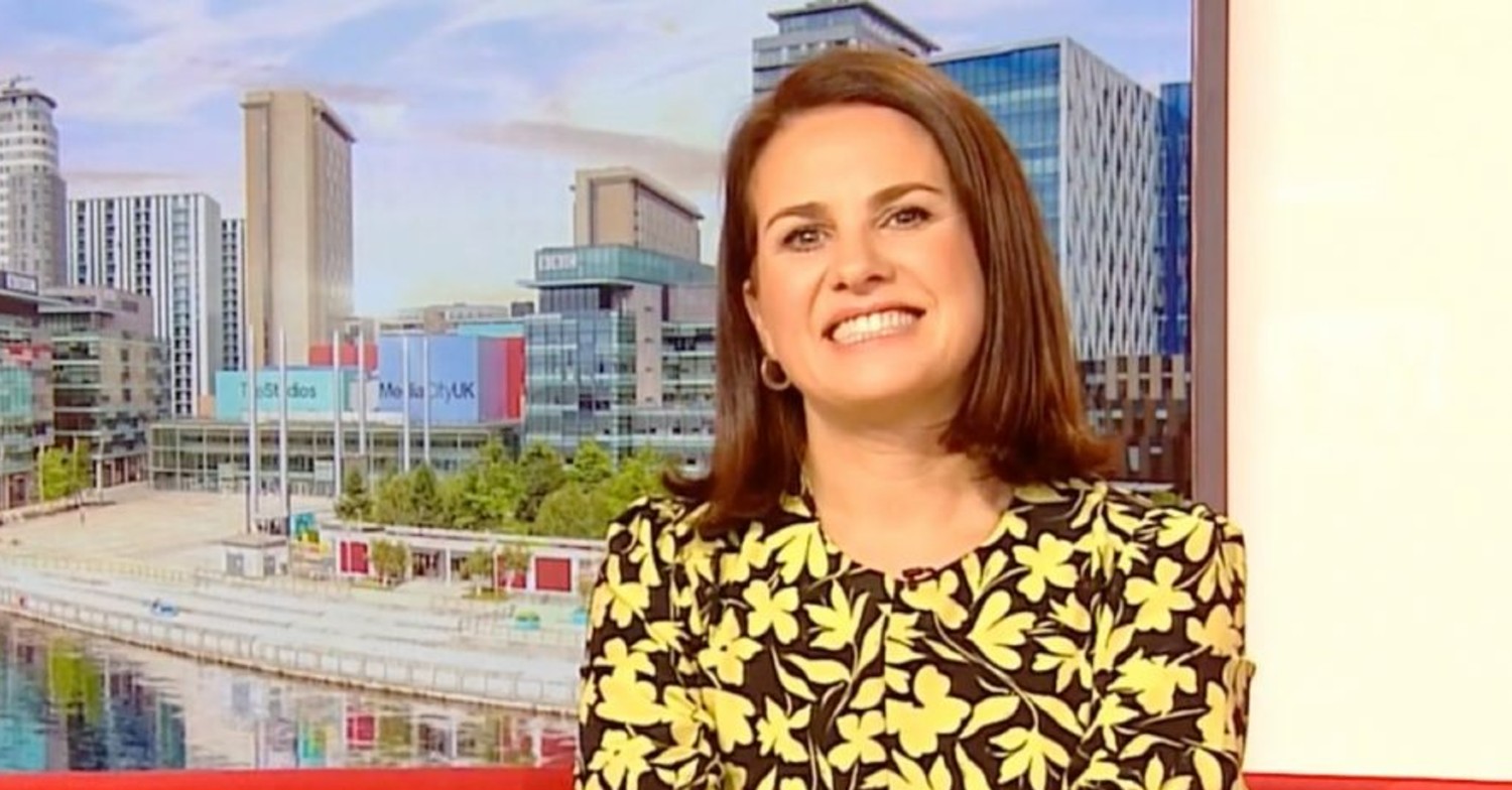 Nina standing in for Naga on BBC Breakfast