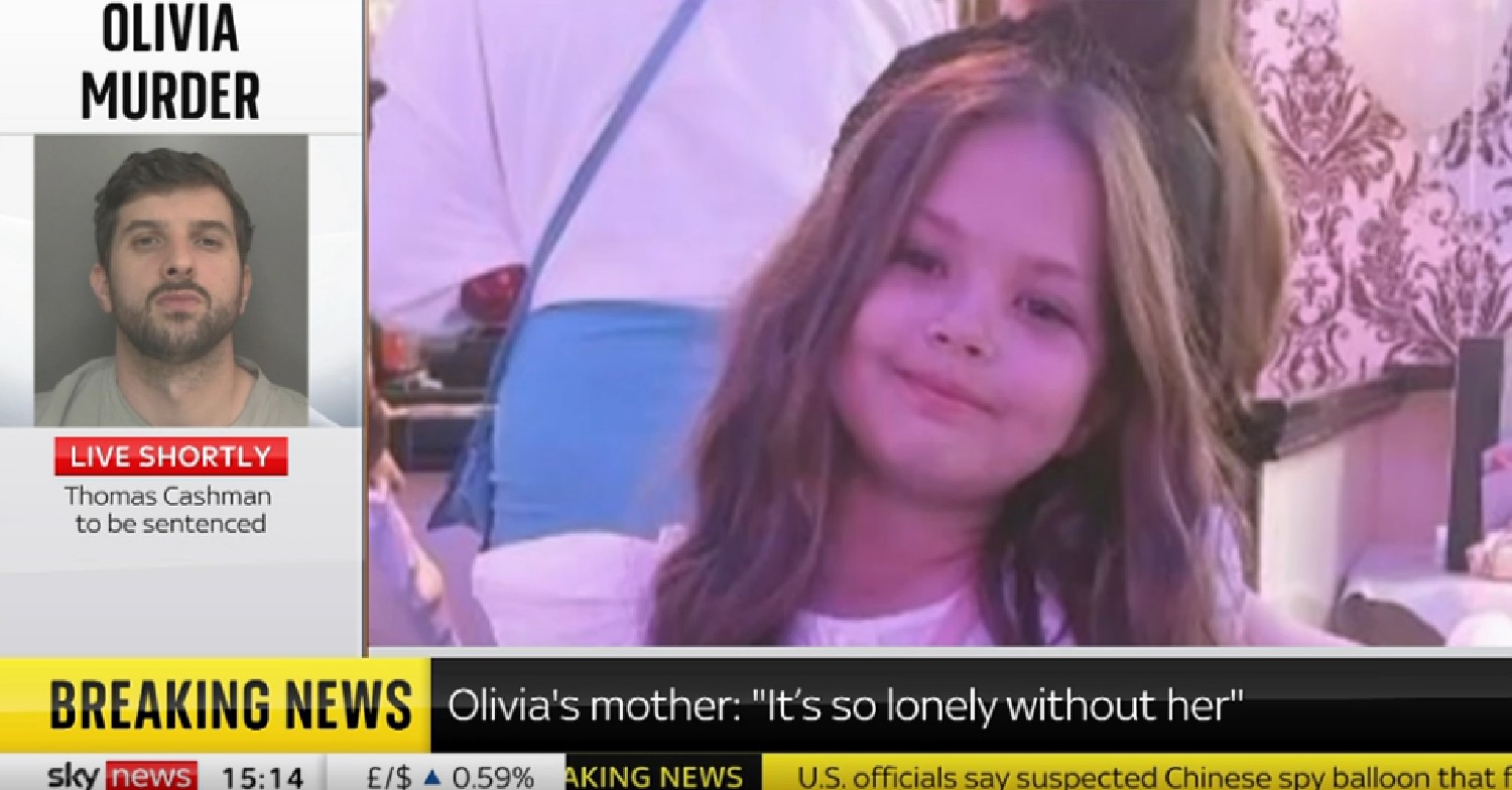 Image of Olivia Pratt-Korbel shown on Sky News