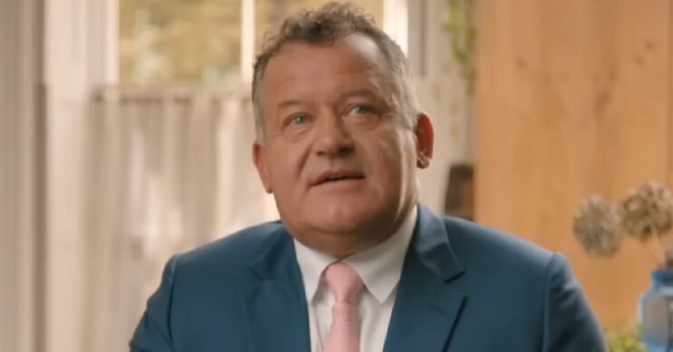 Paul Burrell looking up in I'm A Celebrity promo clip