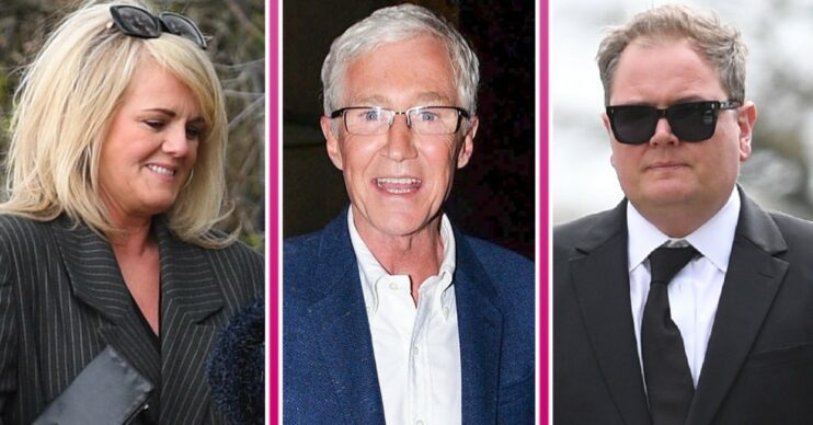 Sally Lindsay, Paul O'Grady and Alan Carr at funeral