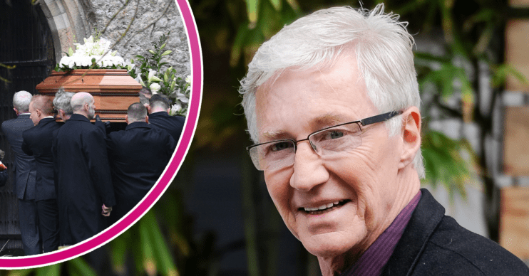 Paul O'Grady and his coffin