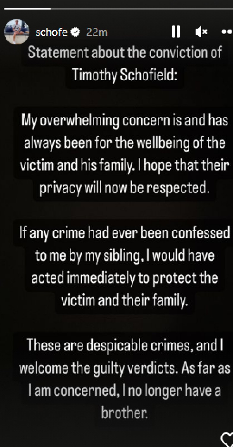 Phillip Schofield statement on brother