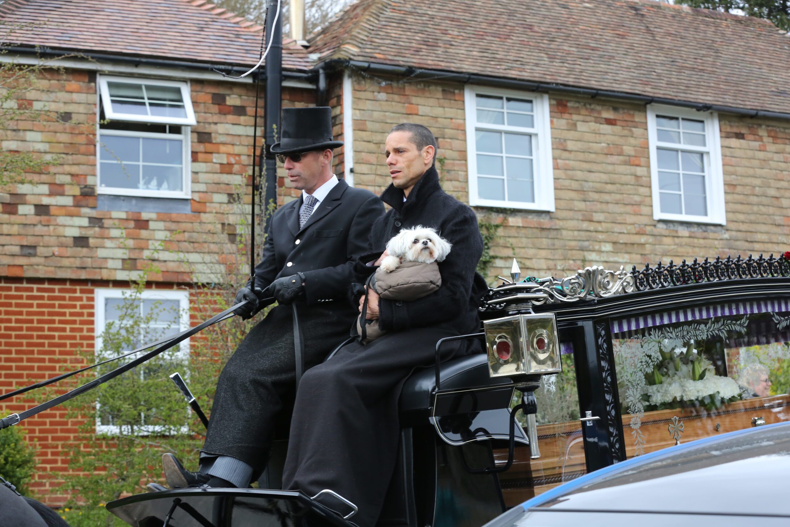 Paul O'Grady's coffin and funeral procession