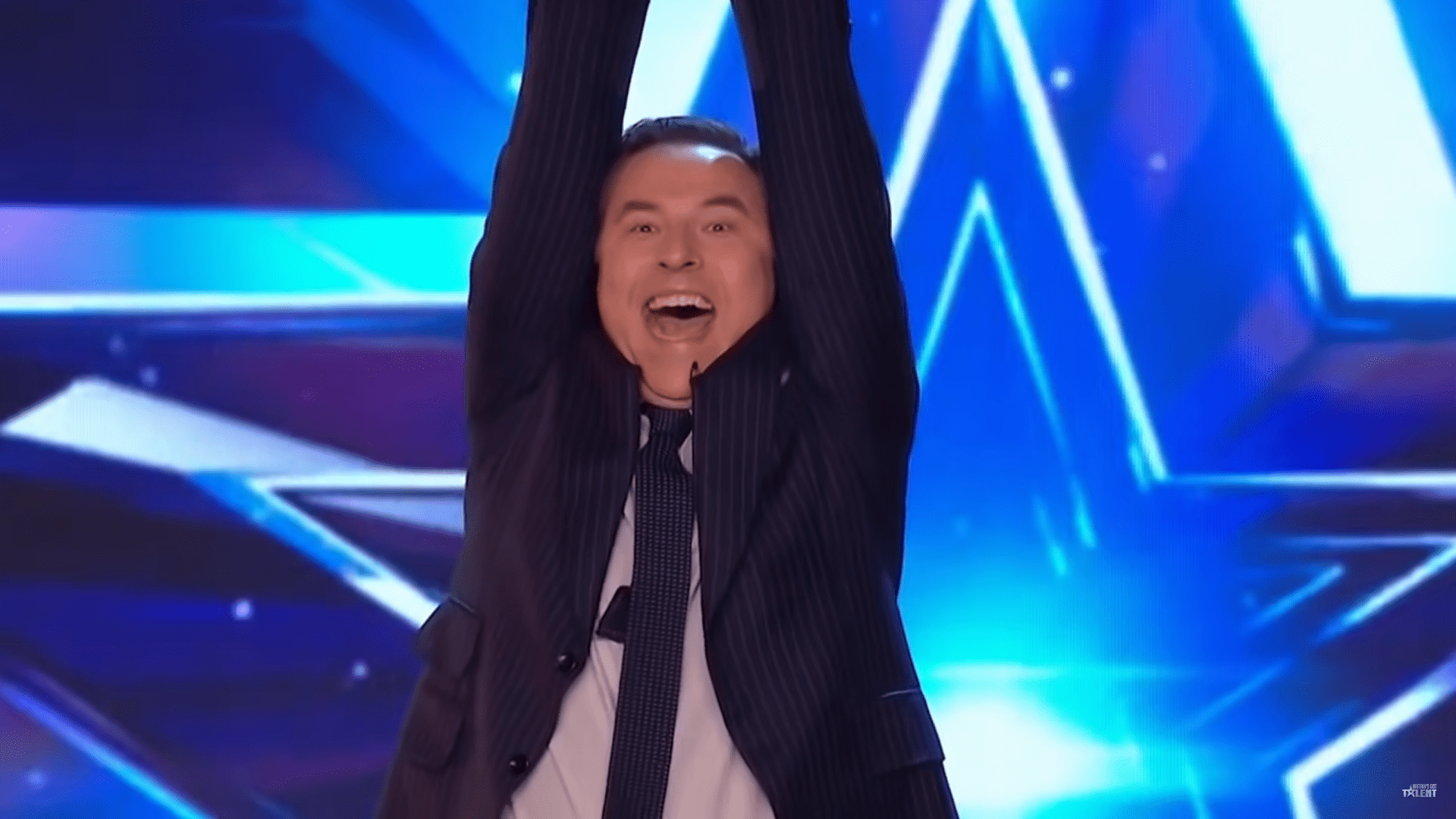 David Walliams smiles on Britains Got Talent