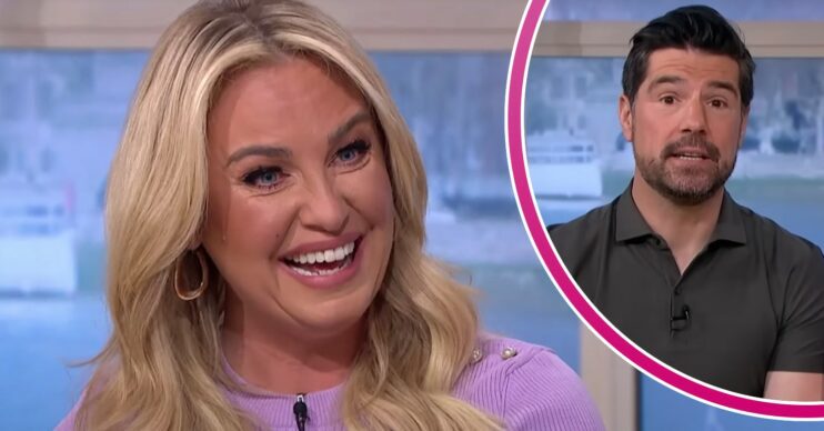 This Morning host Josie Gibson smiles, Craig Doyle looks concerned