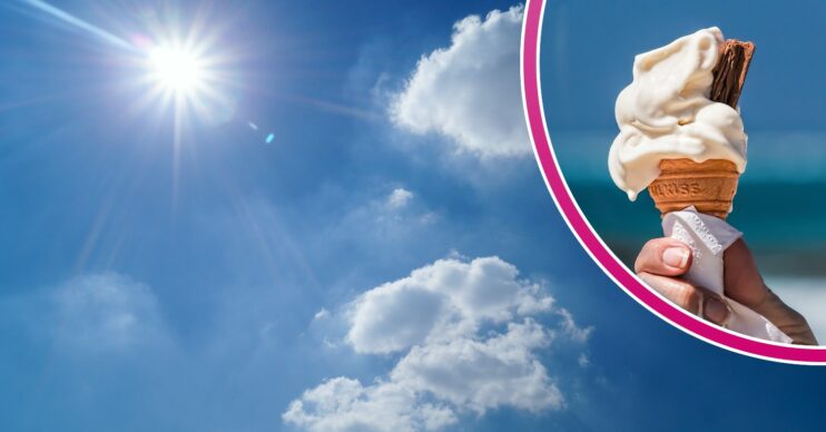 Sunny weather and ice cream
