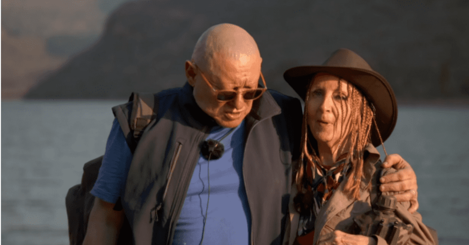 Shaun Ryder with his arm around Gillian McKeith