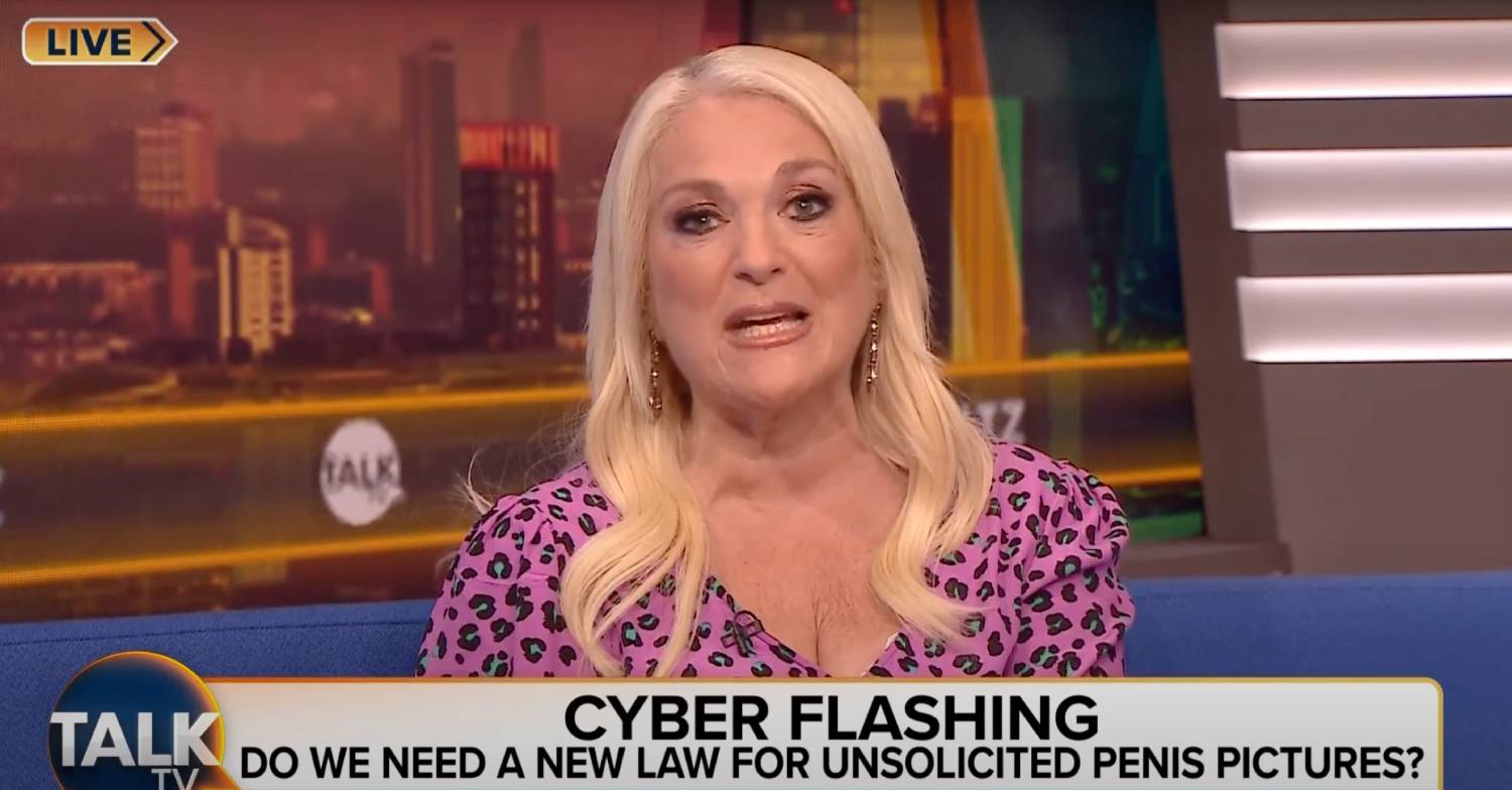 Vanessa Feltz makes her point on her TalkTV show