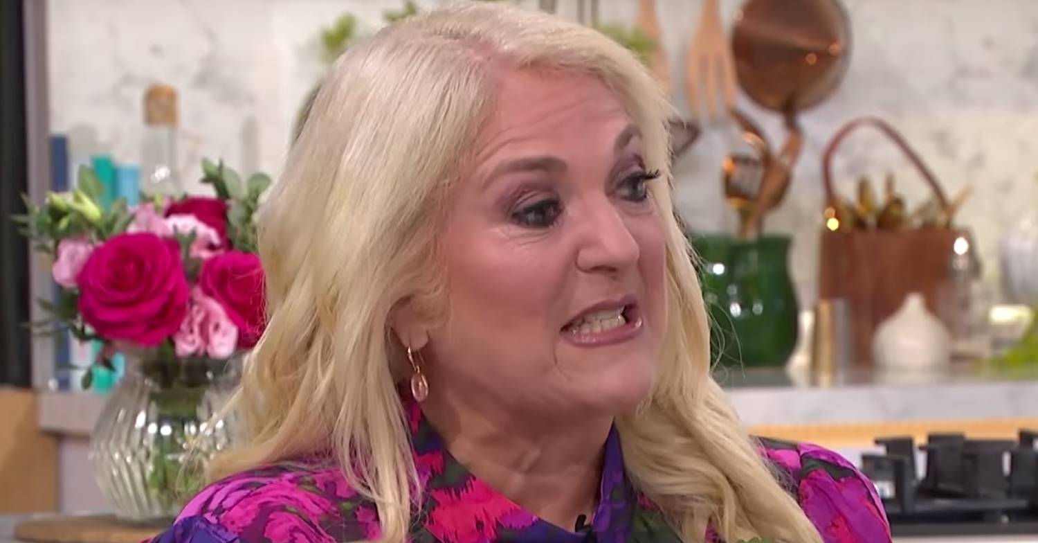 Vanessa Feltz looks anguished