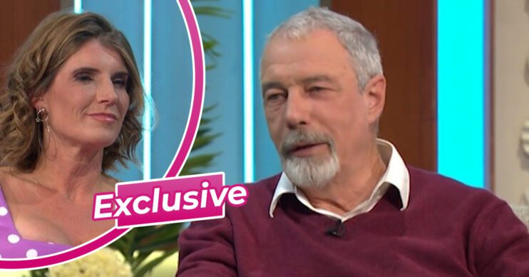 Clive Owen and Amanda Owen smile on Lorraine