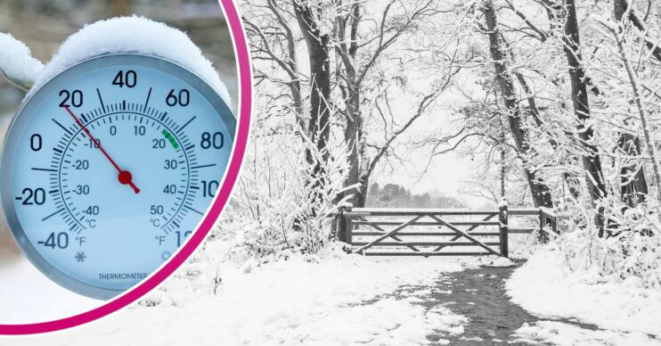 Thermostat cold / Snowy countryside