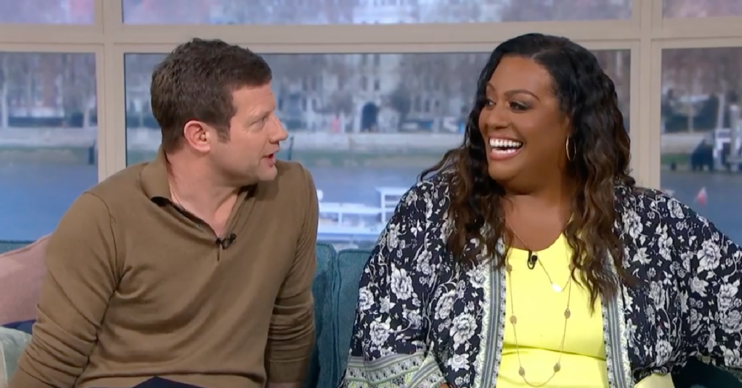 Dermot and Alison on screen on This Morning