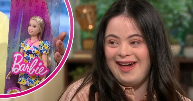 Barbie / Ellie Goldstein smiling on This Morning today