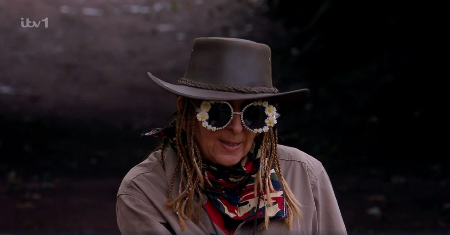 Gillian McKeith wearing big glasses on I'm A Celeb 2023 