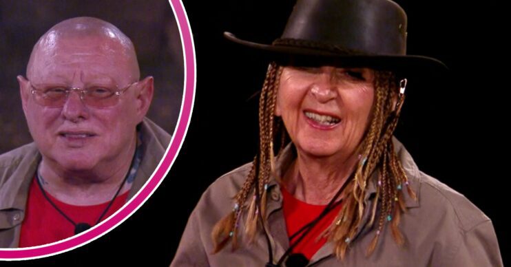 Shaun Ryder / Gillian McKeith smiling on I'm A Celeb