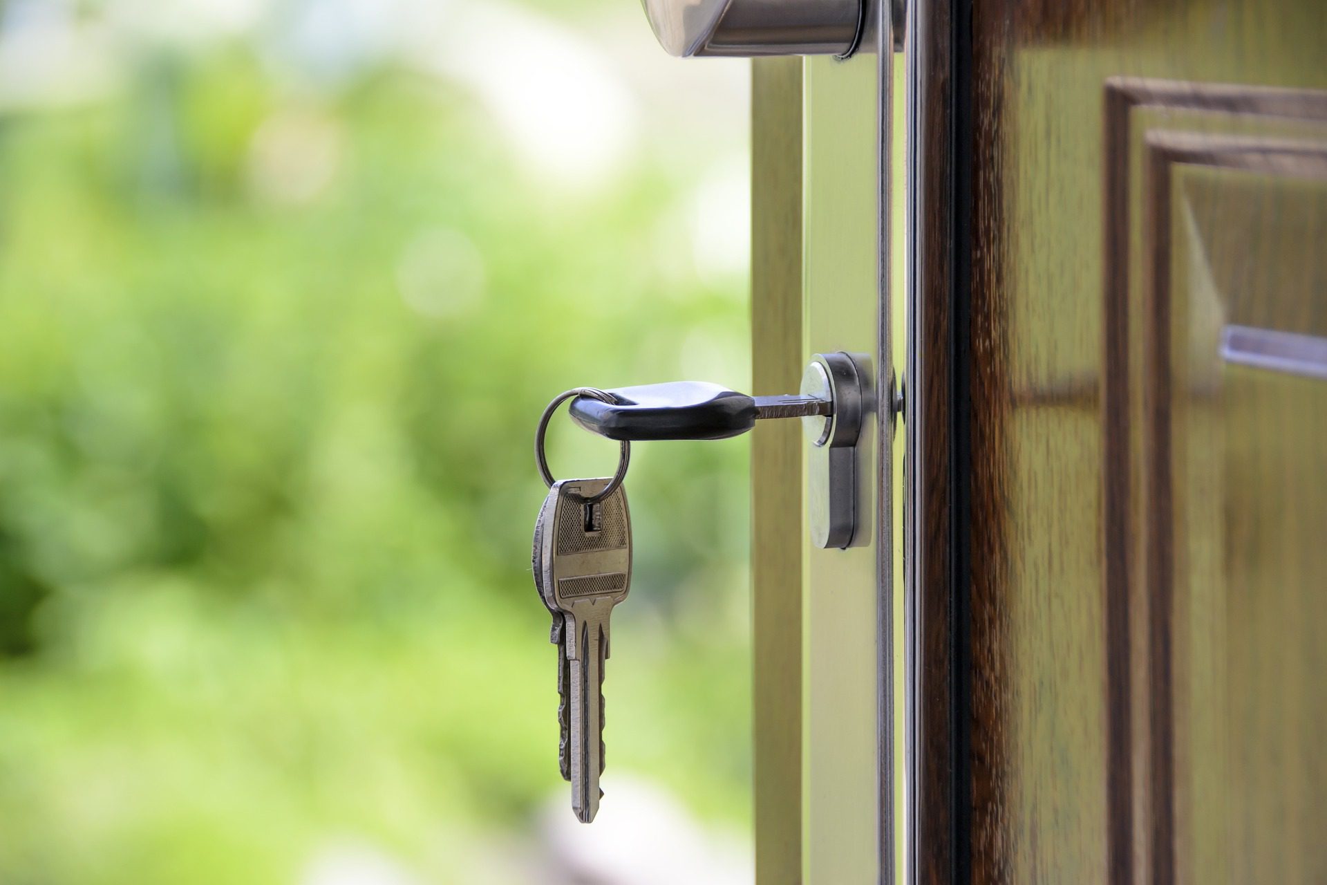 Keys inside house door lock