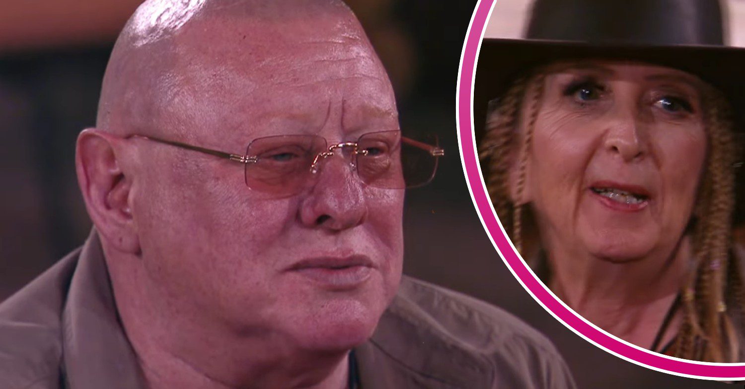 Shaun Ryder and Gillian McKeith frown