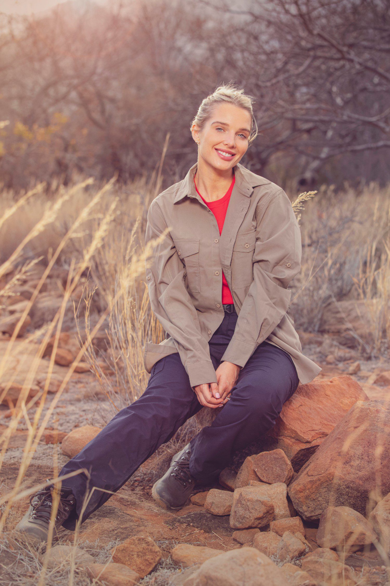 Helen Flanagan smiles for I'm A Celebrity... South Africa