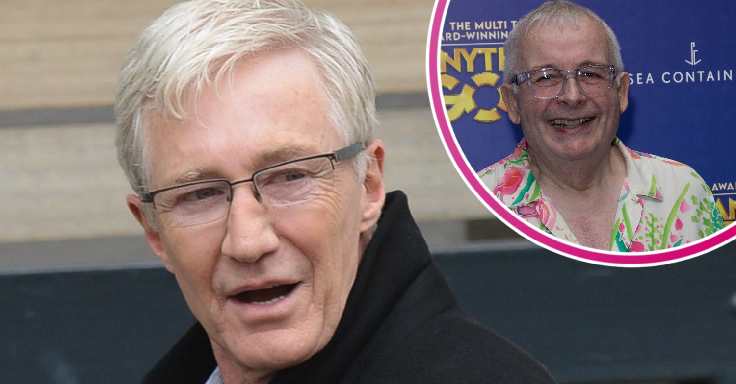 Paul O'Grady looking stern with Christopher Biggins smiling