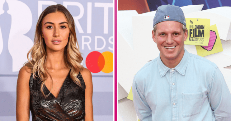 Split image of Sophie Habboo and Jamie Laing posing for photos
