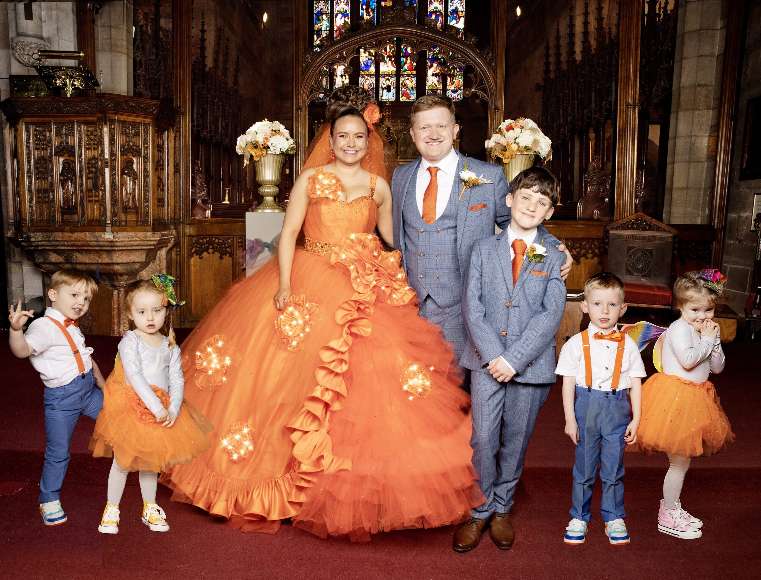 In the church, the congregation watches as Paul Foreman [PETER ASH] (battling his symptoms) walks Gemma Winter [DOLLY-ROSE CAMPBELL] down the aisle in the jaw dropping dress of her dreams.