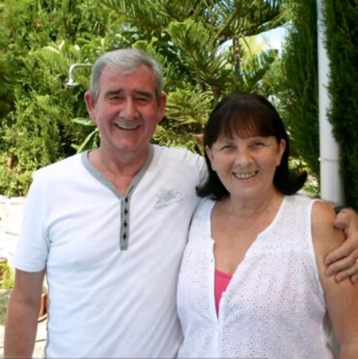 Janice and David Hunter smile together