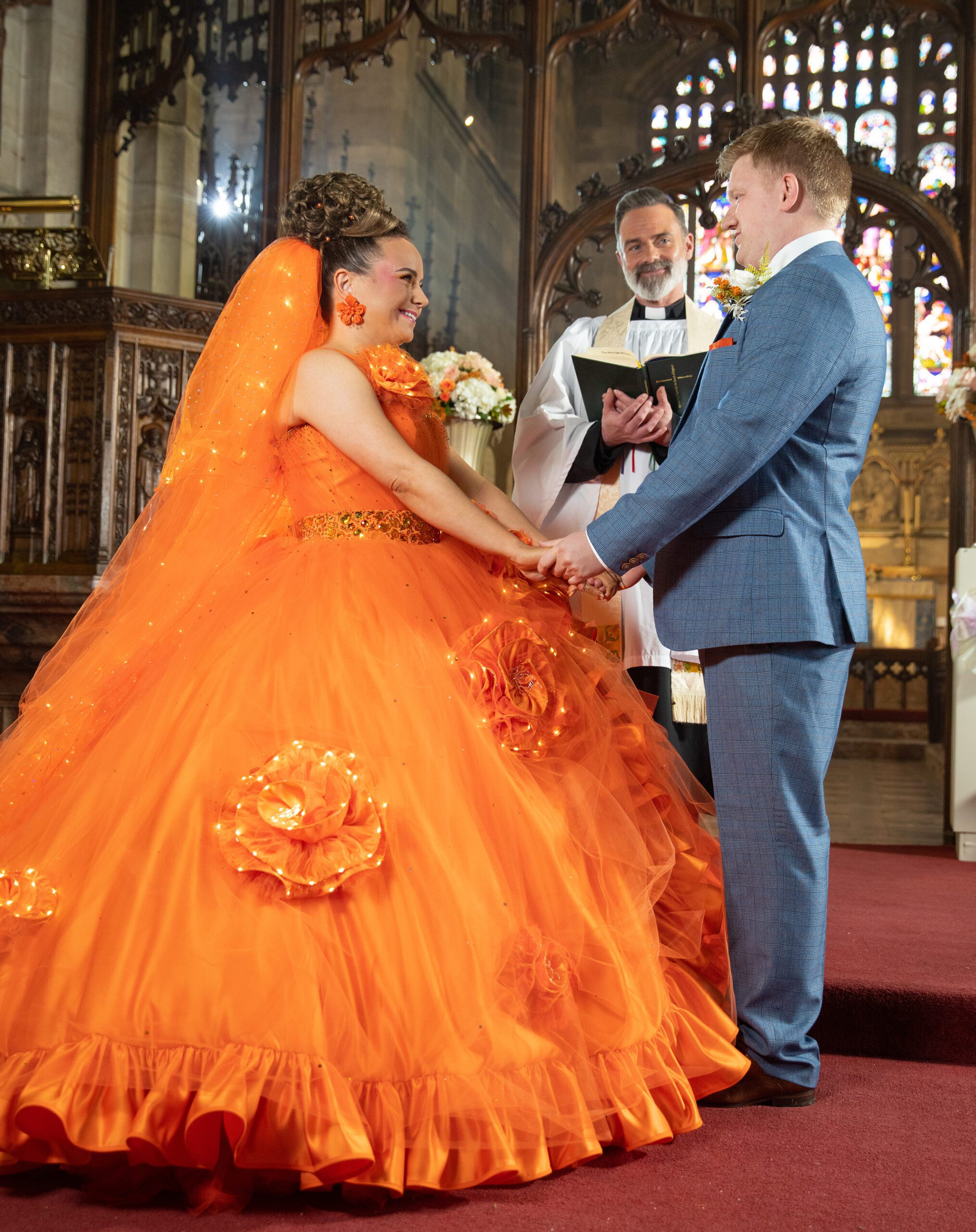 In the church, the congregation watches as Paul Foreman [PETER ASH] (battling his symptoms) walks Gemma Winter [DOLLY-ROSE CAMPBELL] down the aisle in the jaw dropping dress of her dreams. As Gemma and Chesney Brown [SAM ASTON] exchange vows to cheers from family and friends it looks like nothing can ruin their day. 
