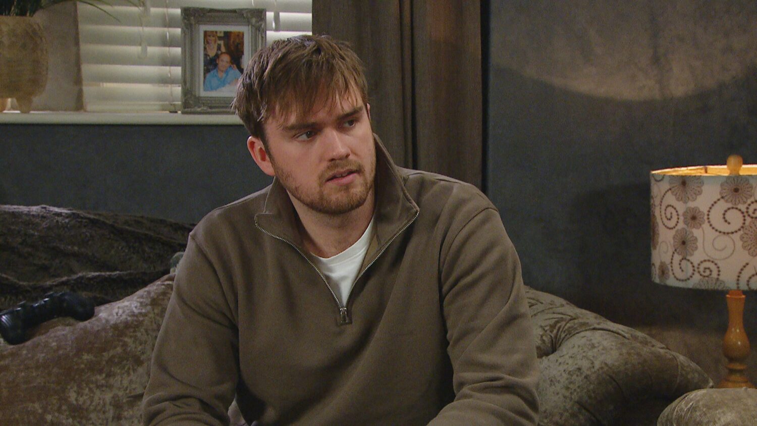 Emmerdale's Tom King is looking uncomfortable