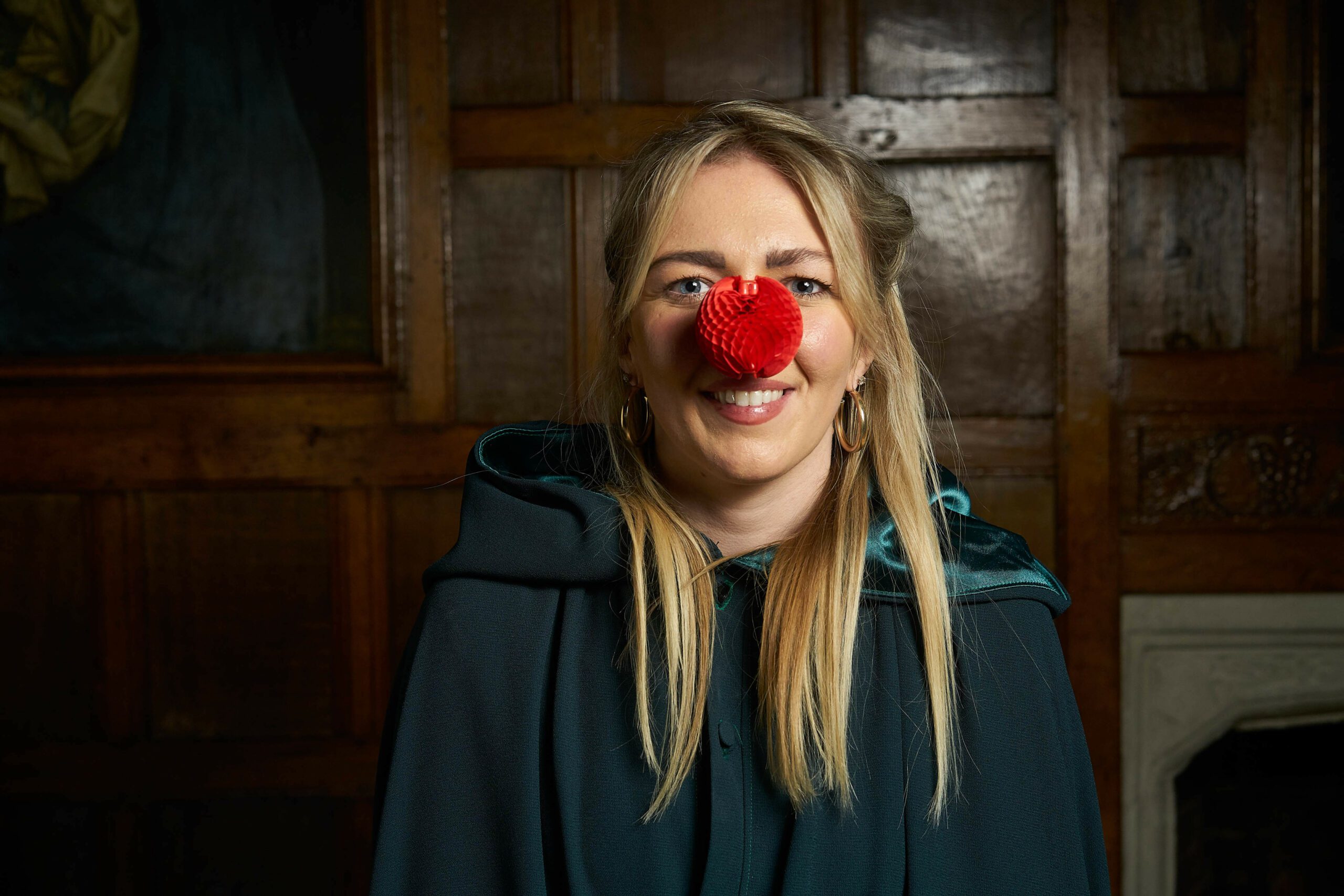 Maddy smiles for Comic Relief The Traitors sketch