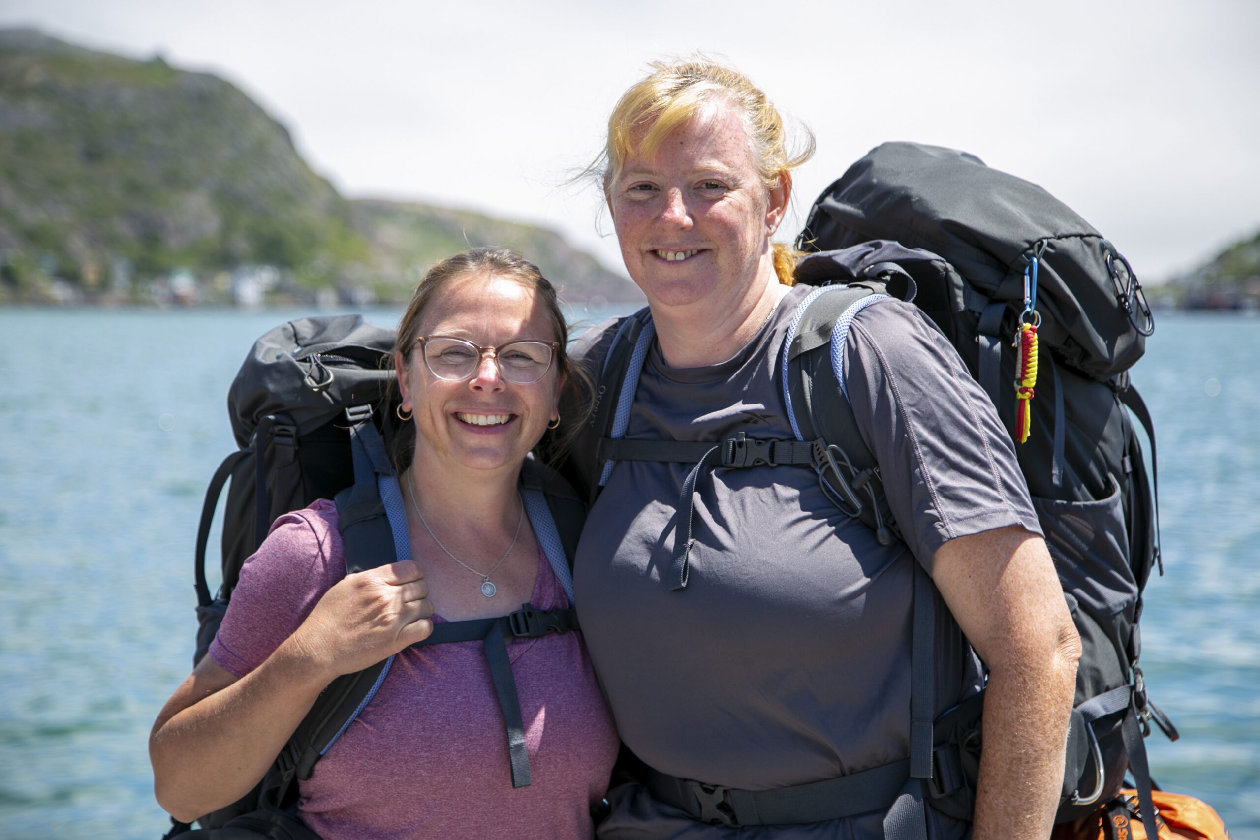 Tricia and Cathie smile on Race Across the World