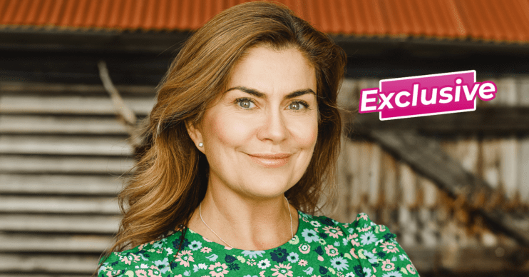 Amanda Lamb smiling in front of the Saved and Remade Workshop barn