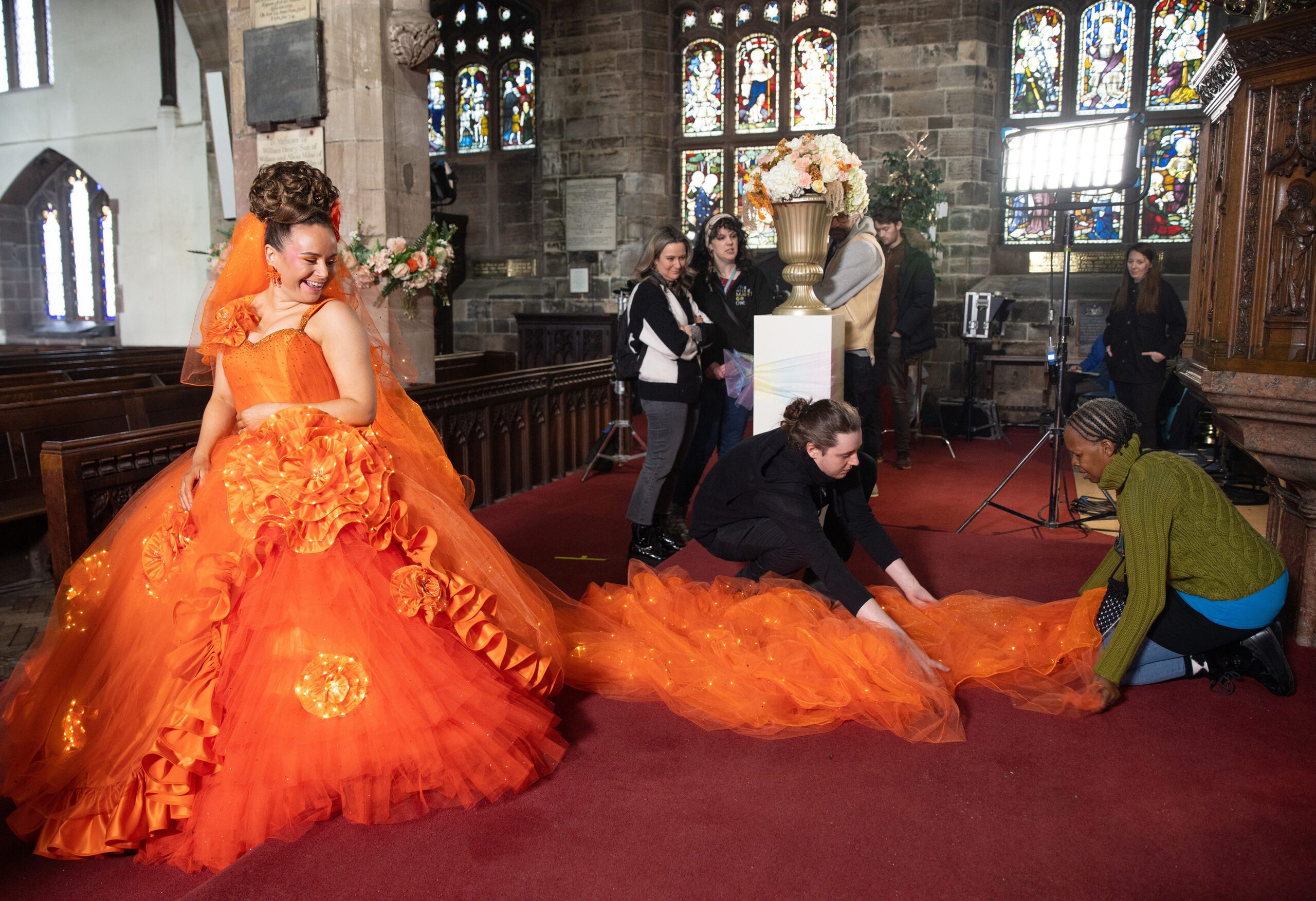 Behind the scenes Gemma and Chesney’s Wedding day.