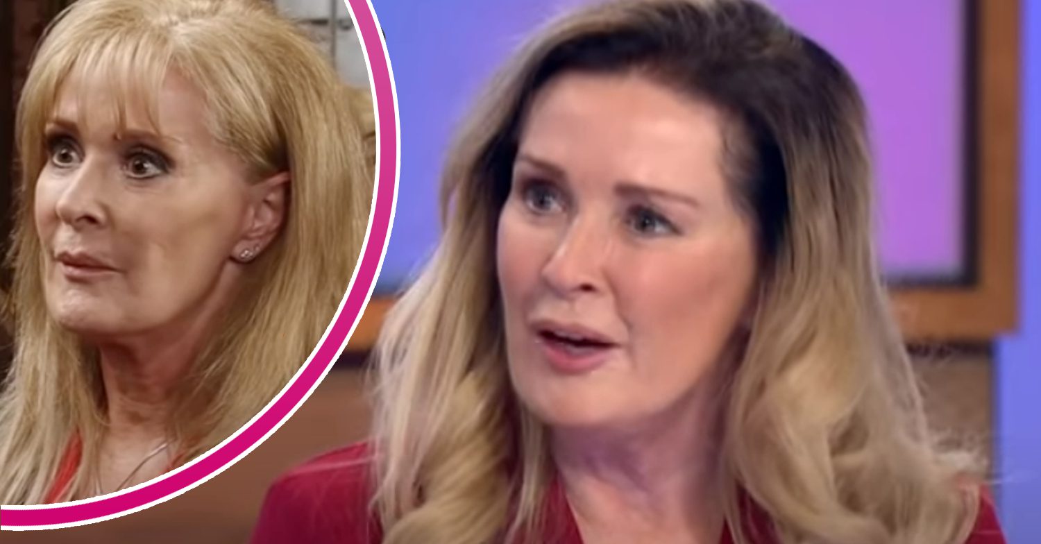 Coronation Street's Beverley Callard and, in a bubble, Liz McDonald