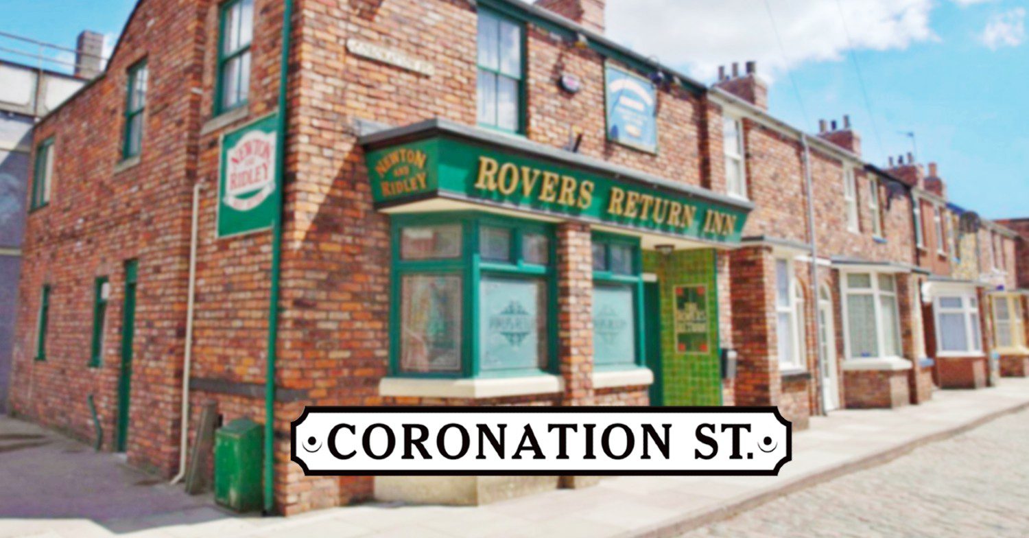 Coronation Street logo and Rovers background (Credit: ITV/Composite: Entertainment Daily!)