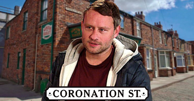 Coronation Street's Paul, the Coronation Street logo and background of the Rovers