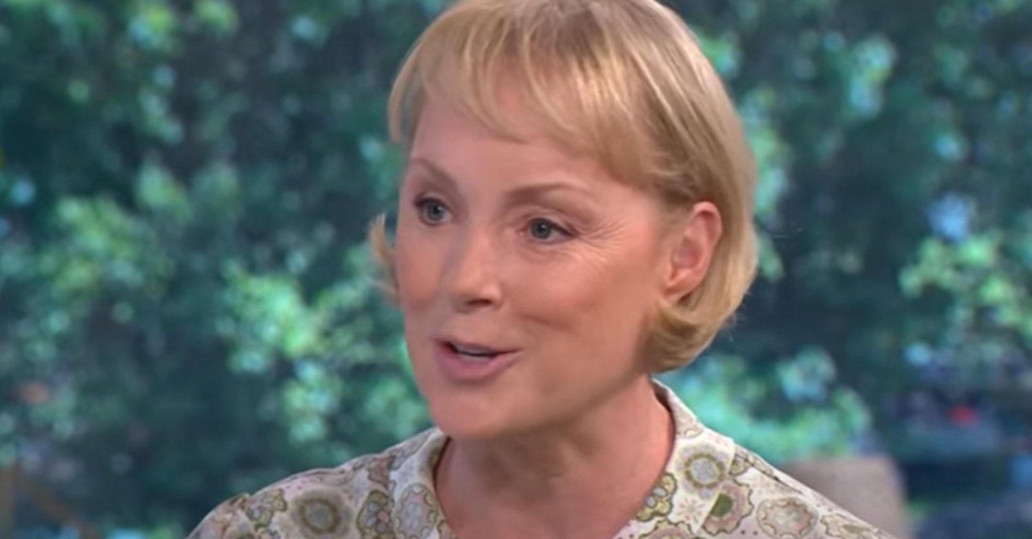 Sally Dynevor is smiling