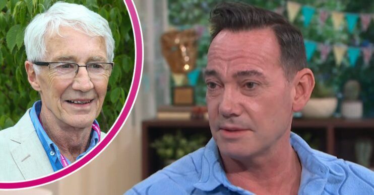 Paul O'Grady smiling at Chelsea Flower Show and Craig Revel Horwood on This Morning