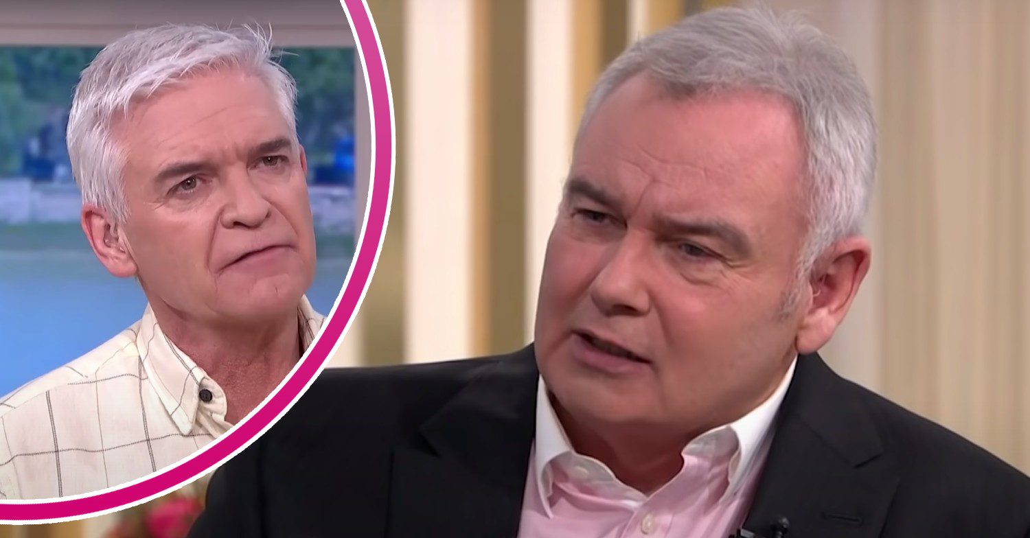 Phillip Schofield looks serious, Eamonn Holmes appears puzzled