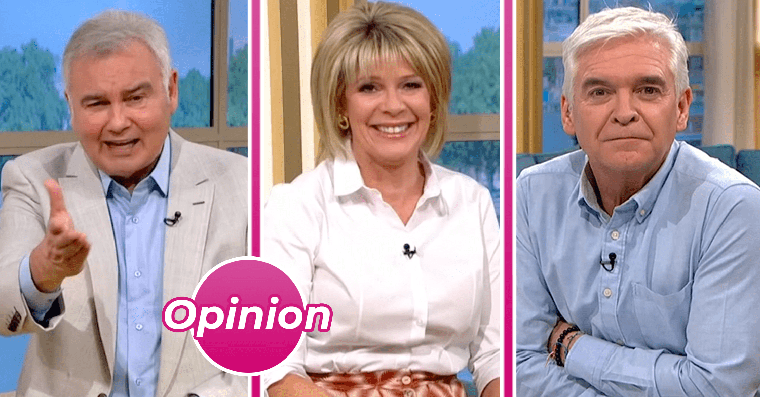 Eamonn Holmes and Ruth Langsford and Phillip Schofield presenting This Morning