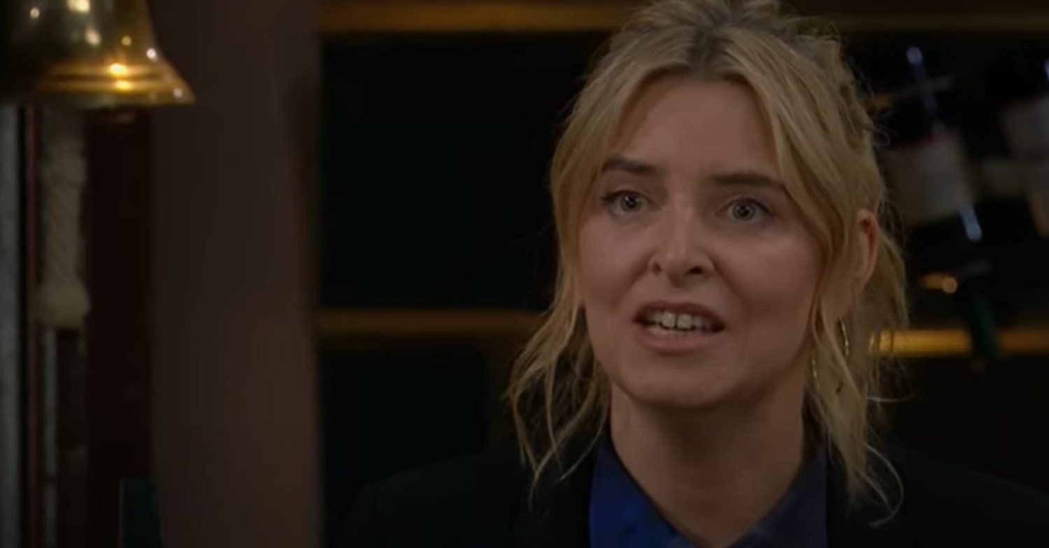 Emmerdale's Charity looks angry