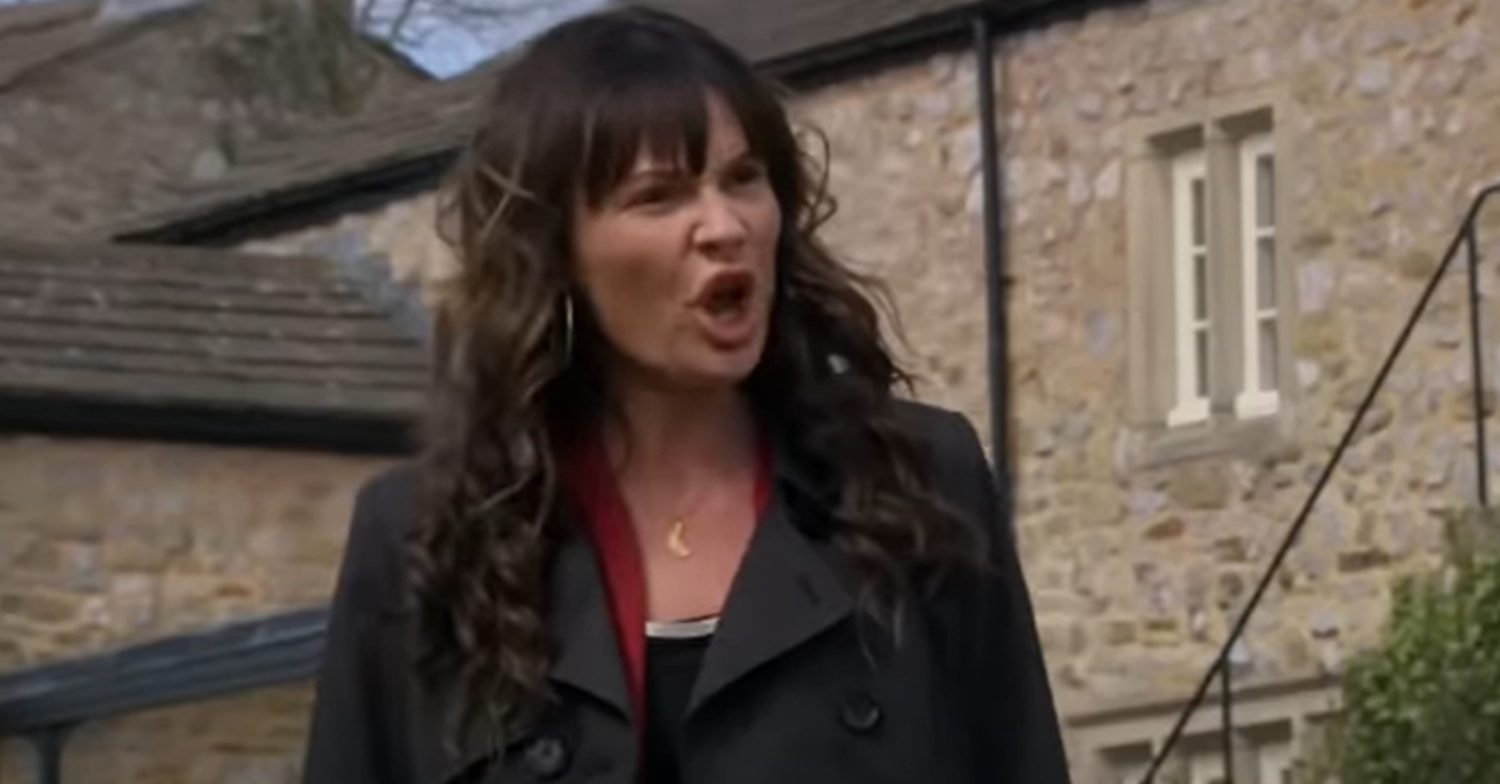 Emmerdale's Chas is shouting in the village